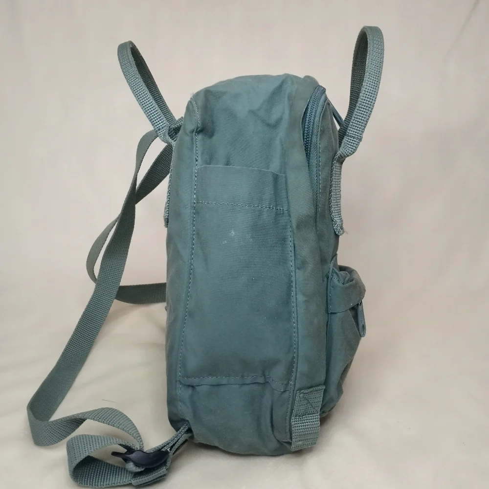 Fjallraven Kanken Mini Frost Green Bohemian Utility Adjustable Strap Backpack